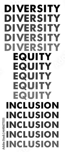 DEI letters on colored background. Diversity, equity and inclusion written illustration art letters background poster, banner, print.