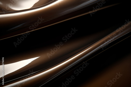 An abstract image of golden light streaks on a dark background © Suplim