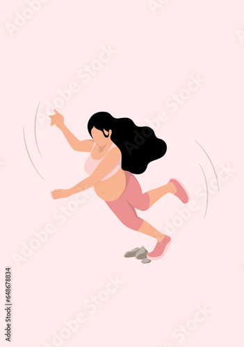 Pregnant women was stumbling on rock