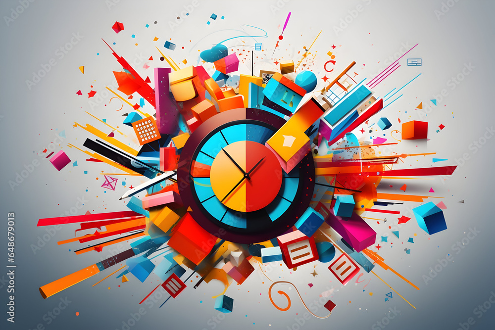 Back to School Excitement A Dynamic Background Bursting with Colorful Geometric Shapes and Symbols, Representing a Kaleidoscope of Academic Subjects and Learning Adventures Back to School Excitement A Dynamic Background Bursting with Colorful Geometric Shapes and Symbols, Representing a Kaleidoscope of Academic Subjects and Learning Adventures