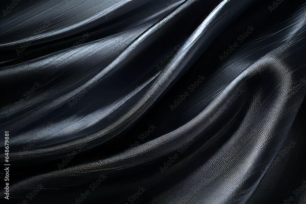Fototapeta premium A black and white image of fabric folds