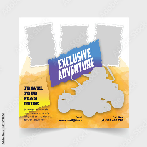 Travel agency social media post template