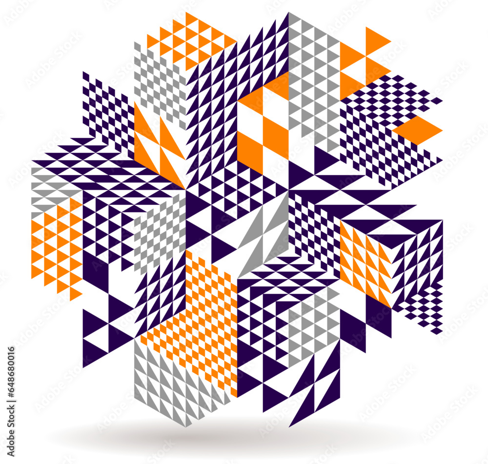 Black and yellow geometric vector abstract background with cubes and ...