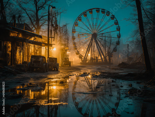 Abandoned Amusement Park, Ferris Wheel