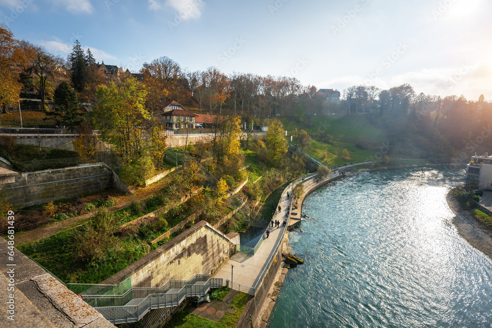 BarenPark, Bear Pit and Aare River - Bern, Switzerland BarenPark, Bear Pit and Aare River - Bern, Switzerland
