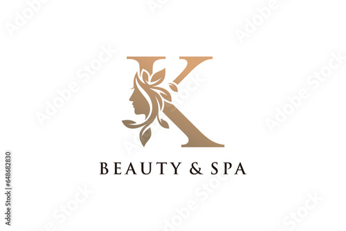 Letter logo with beauty creative concept style Premium Vector