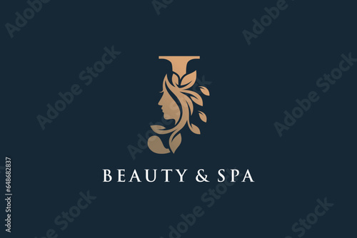 Letter logo with beauty creative concept style Premium Vector