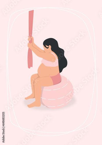 birthing positions for labor, Straddling with Birth Support Rope