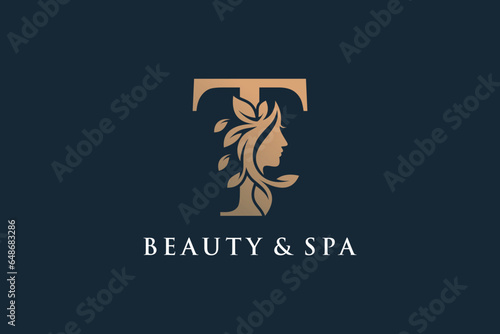 Letter logo with beauty creative concept style Premium Vector