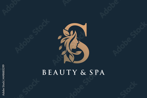 Letter logo with beauty creative concept style Premium Vector