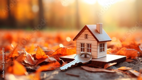 Key and House Model -  Real Estate Concept