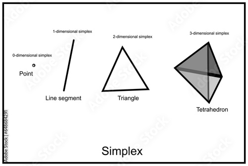 Simplex or simplexes or simplices - generalization of the notion of a triangle or tetrahedron to arbitrary dimensions