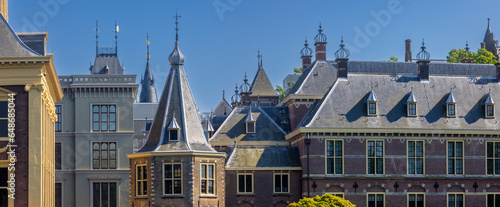Photography Historical Binnenhof building complex, close up view