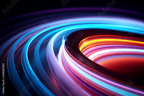 A colorful swirl on a black background
