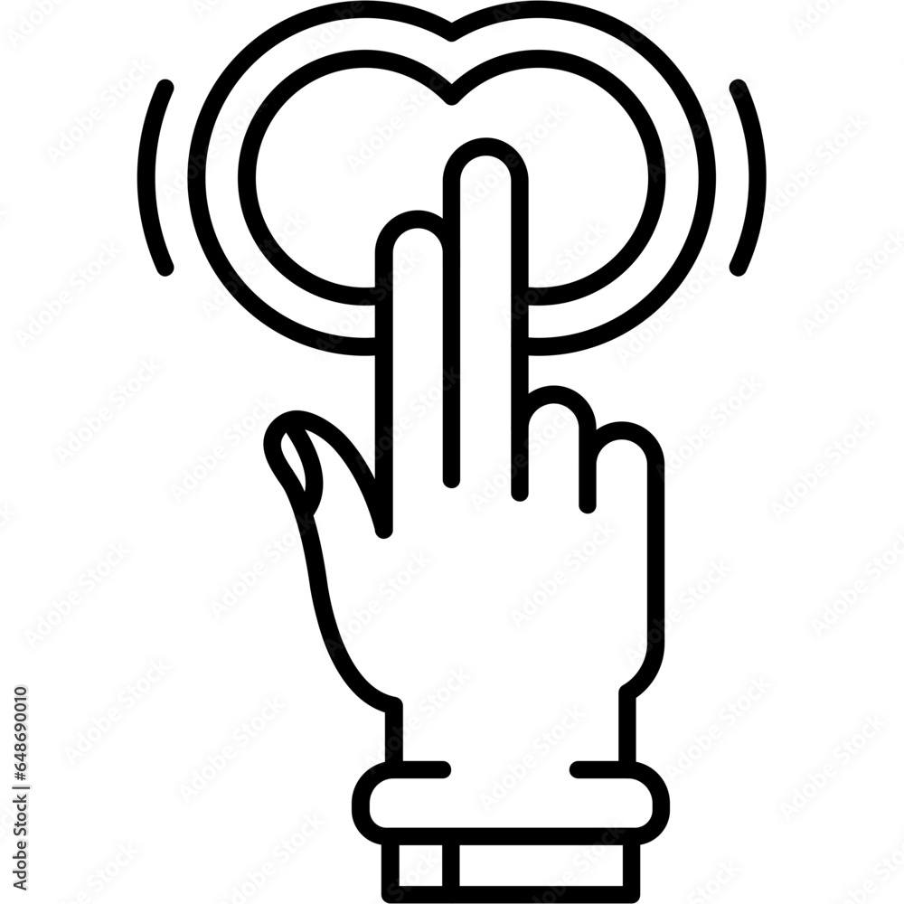 Two Fingers Double Tap Icon