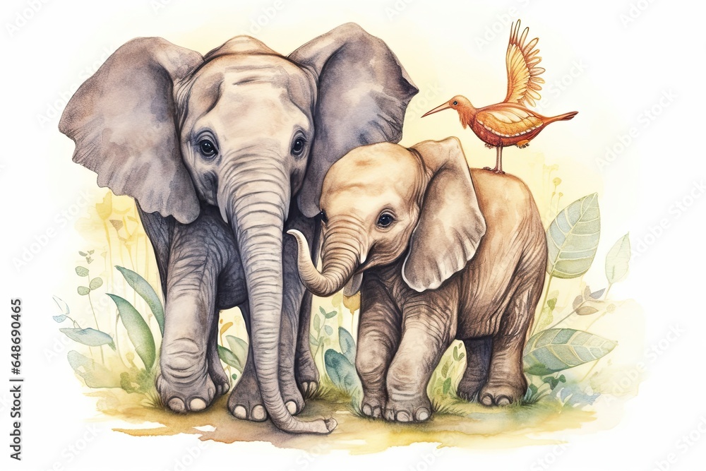 Fototapeta premium Playful Baby Animals: Spreading Love and Delight in a Joyful Wonderland, generative AI