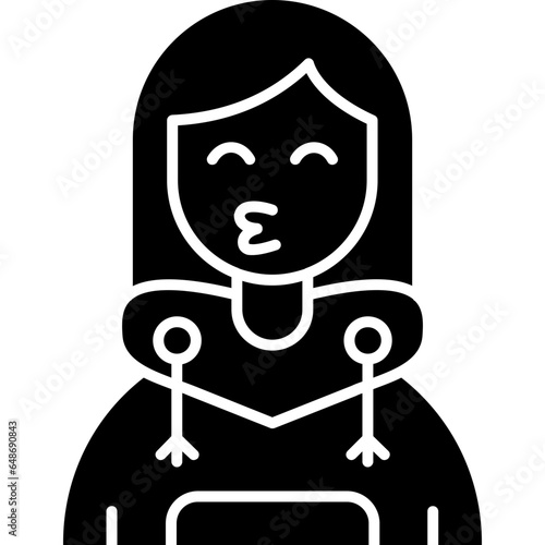 Kiss Teenage Girl Icon