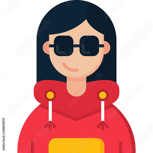 Cool Teenage Girl Icon