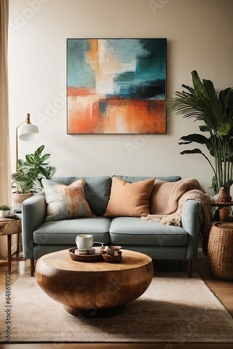 A modern coastal living room
