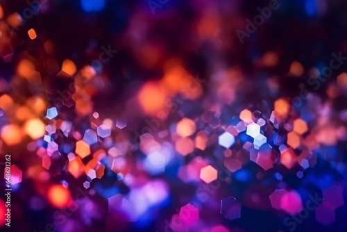 Festive Christmas background. Elegant abstract background with bokeh defocused lights and stars. photo