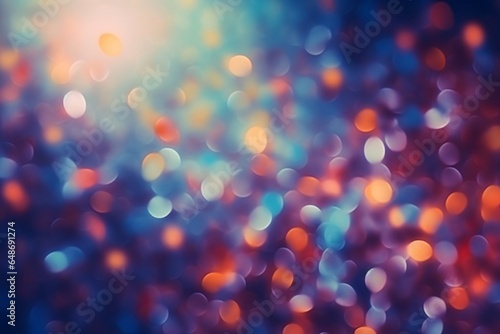 Festive Christmas background. Elegant abstract background with bokeh defocused lights and stars.