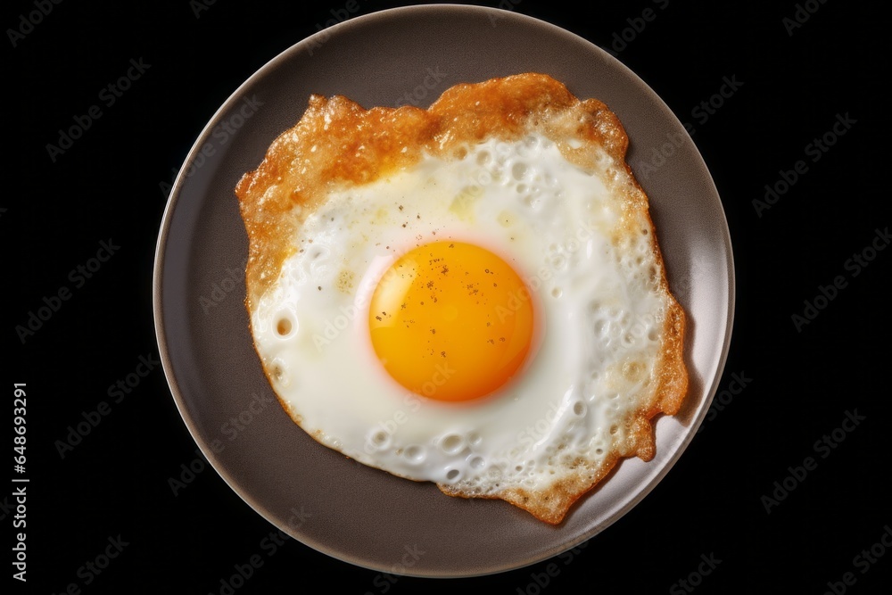 Fried eggs for breakfast. Background with selective focus and copy space Fried eggs for breakfast. Background with selective focus and copy space