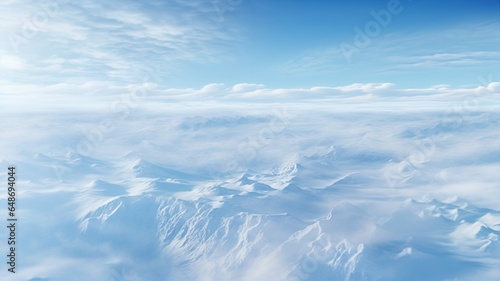 Aerial View of a Vast Snowy Landscape