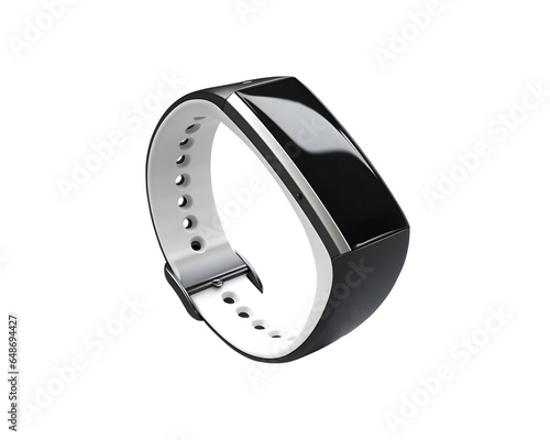 Modern Fitness tracker isolated on transparent background, Sleek and modern wrist smartwatch (PNG), AI