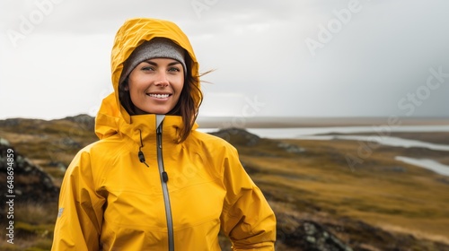 Portrait of a woman in a jacket in Iceland © Krtola 