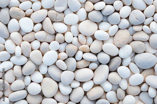 Fototapeta White pebbles stone for background