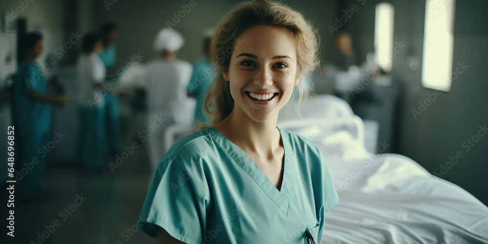 Fototapeta premium woman medical worker, woman doctor, woman nurse