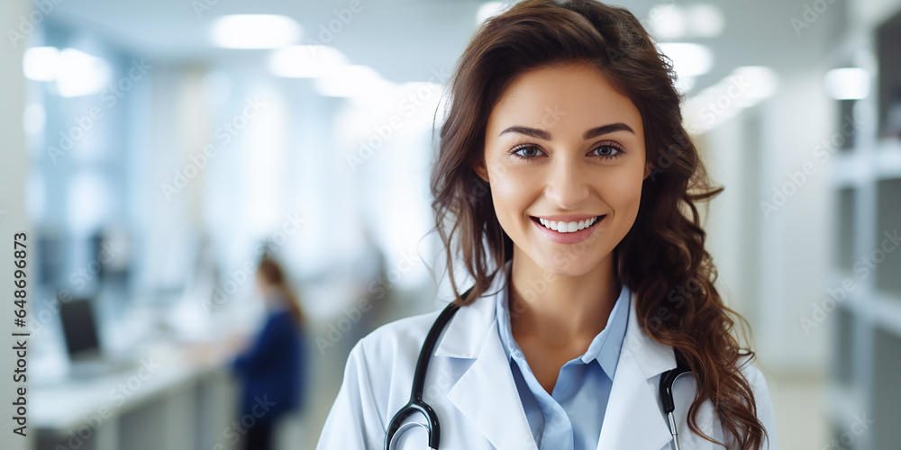 Fototapeta premium woman medical worker, woman doctor, woman nurse