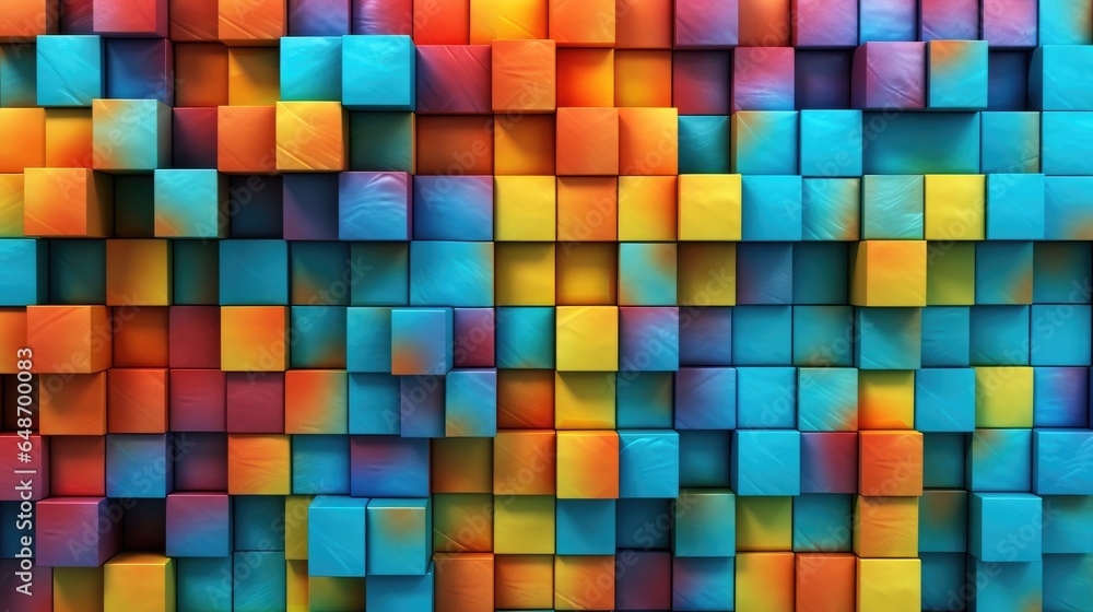 Abstract cubed colorful background Abstract cubed colorful background