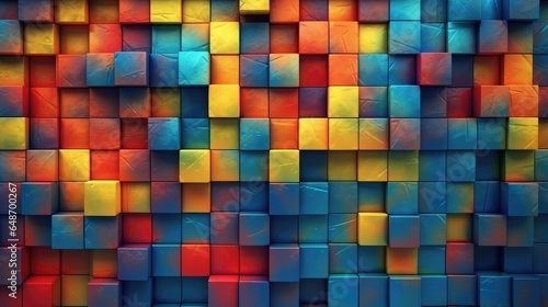 Abstract cubed colorful background