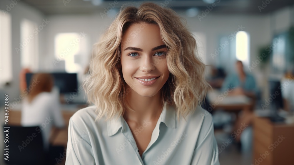 Portrait of a young businesswoman in the office Portrait of a young businesswoman in the office