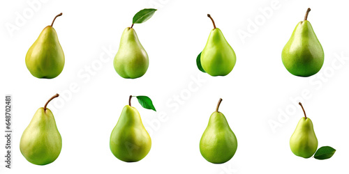 Png Set More green pear photos in my portfolio isolated on a transparent background