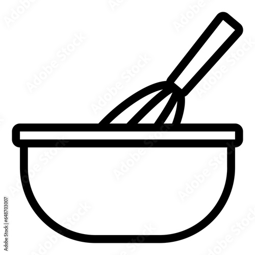 Mixing Bowl with whisk icon