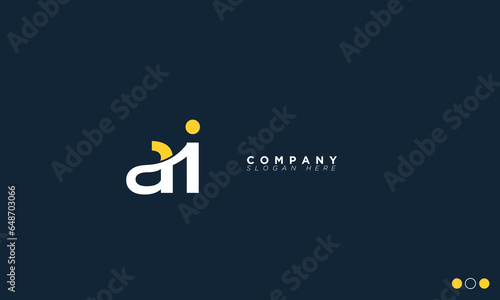 AI Alphabet letters Initials Monogram logo IA, A and I
