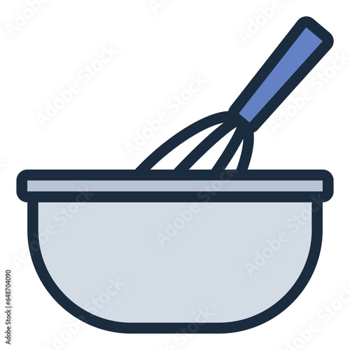 Mixing Bowl with whisk icon