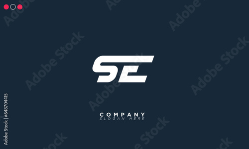 SE Alphabet letters Initials Monogram logo ES, S and E