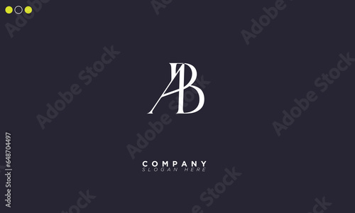 AB Alphabet letters Initials Monogram logo BA, A and B