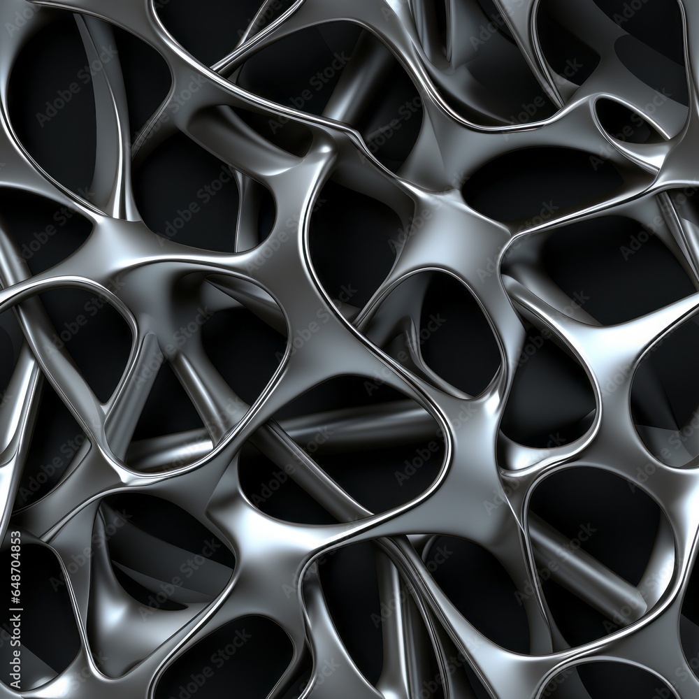 Metallic Futuristic Aluminum Net Pattern, Crafted by Generative AI Metallic Futuristic Aluminum Net Pattern, Crafted by Generative AI
