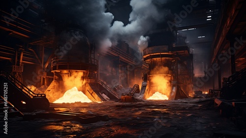 a steel mill in operation  symbolizing the heat and power involved in metal production