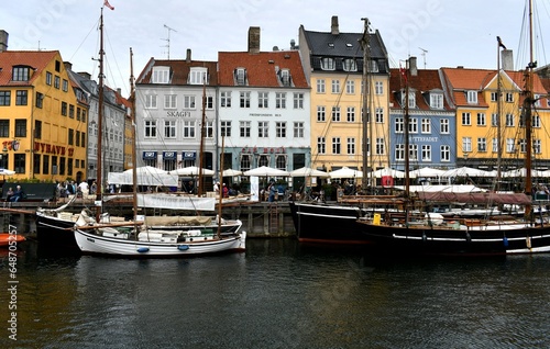 Photography Nyhaven boat district in Copenhagen Denmark