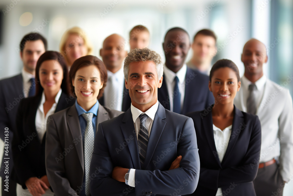 portrait of a business team. Dynamic Leadership: Businessman with Team - Ideal for Corporate Magazine Features. portrait of a business team. Dynamic Leadership: Businessman with Team - Ideal for Corporate Magazine Features.