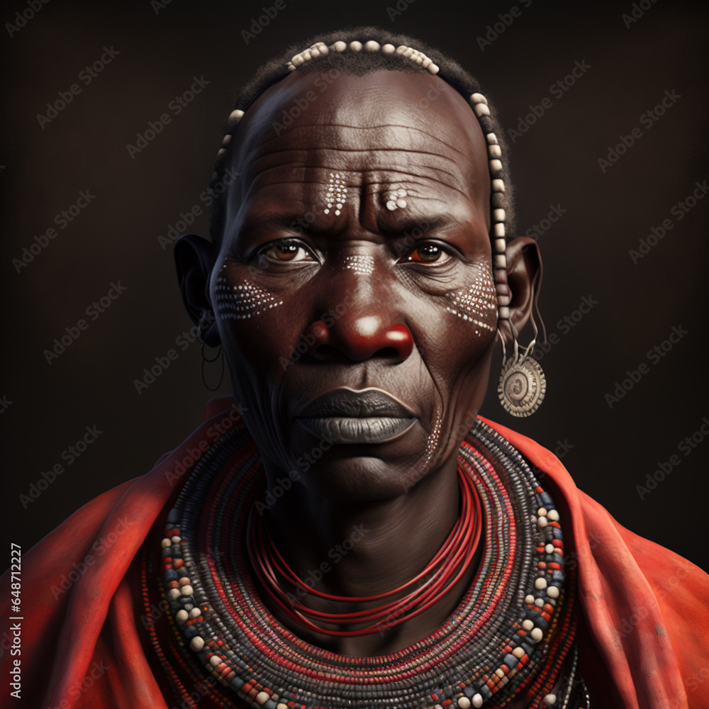 Maasai man. Generative AI Maasai man. Generative AI