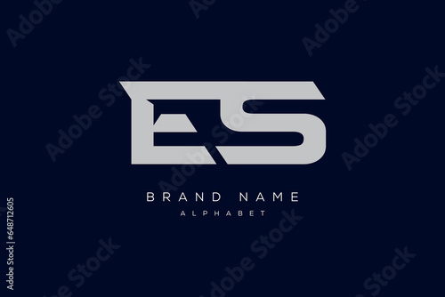ES logo design vector sign