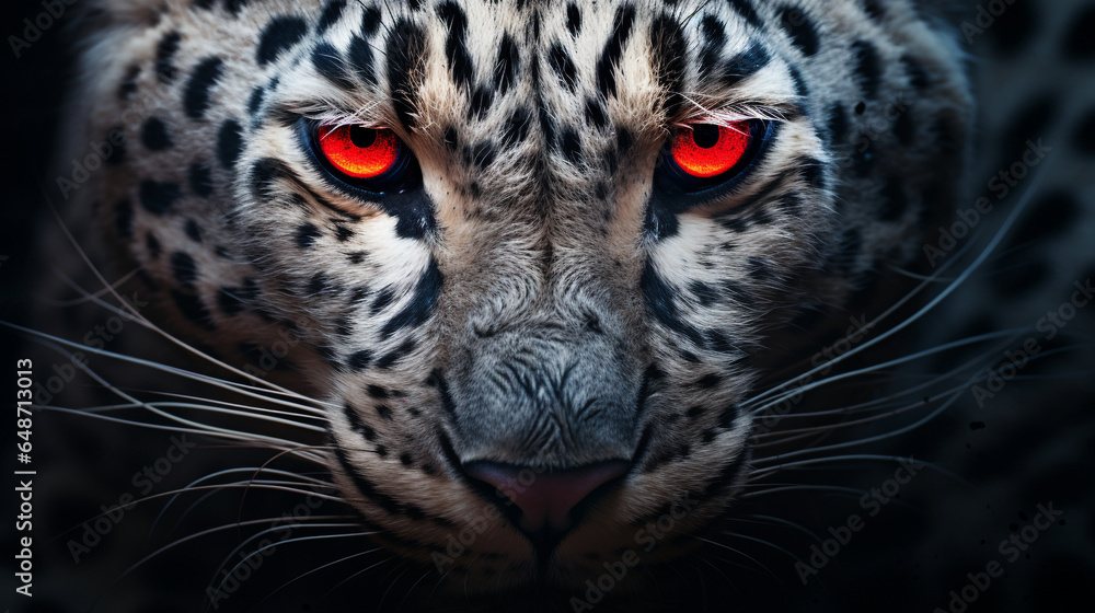 hell tiger with red eyes 3 - obrazy, fototapety, plakaty 
