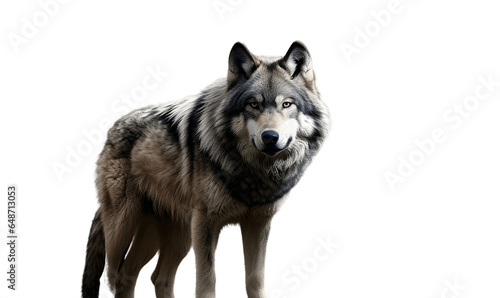 Gray wolf isolated on white © The Stock Guy