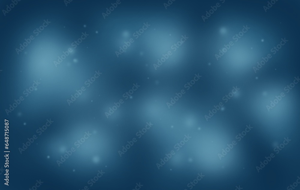 Abstract blurred blue background with glare and glowing particles Abstract blurred blue background with glare and glowing particles